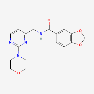 N-((2-morpholinopyrimidin-4-yl)methyl)benzo[d][1,3]dioxole-5-carboxamide