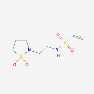 molecular formula C7H14N2O4S2 B2795009 N-(2-(1,1-dioxidoisothiazolidin-2-yl)ethyl)ethenesulfonamide CAS No. 2097882-93-2