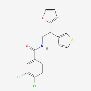 3,4-dichloro-N-[2-(furan-2-yl)-2-(thiophen-3-yl)ethyl]benzamide