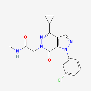 2-(1-(3-chlorophenyl)-4-cyclopropyl-7-oxo-1H-pyrazolo[3,4-d]pyridazin-6(7H)-yl)-N-methylacetamide