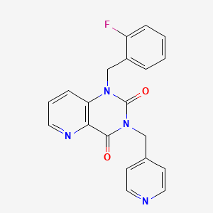molecular formula C20H15FN4O2 B2795020 1-(2-fluorobenzyl)-3-(pyridin-4-ylmethyl)pyrido[3,2-d]pyrimidine-2,4(1H,3H)-dione CAS No. 941902-75-6
