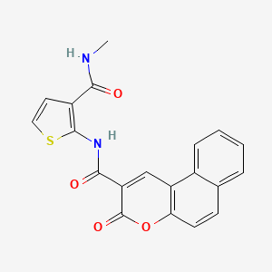 molecular formula C20H14N2O4S B2795025 N-[3-(methylcarbamoyl)thiophen-2-yl]-3-oxo-3H-benzo[f]chromene-2-carboxamide CAS No. 888413-37-4