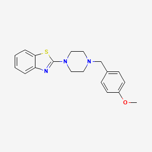 molecular formula C19H21N3OS B2795028 2-[4-(4-Methoxybenzyl)piperazino]-1,3-benzothiazole CAS No. 256475-43-1