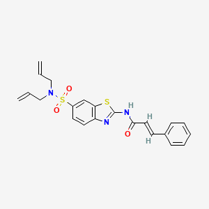 molecular formula C22H21N3O3S2 B2795062 N-(6-(N,N-diallylsulfamoyl)benzo[d]thiazol-2-yl)cinnamamide CAS No. 865592-93-4