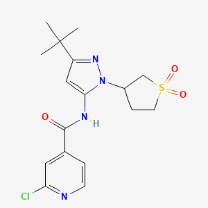 molecular formula C17H21ClN4O3S B2795068 N-[3-tert-butyl-1-(1,1-dioxo-1lambda6-thiolan-3-yl)-1H-pyrazol-5-yl]-2-chloropyridine-4-carboxamide CAS No. 1171212-39-7