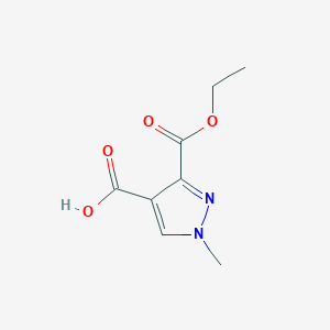 molecular formula C8H10N2O4 B2795082 3-(ethoxycarbonyl)-1-methyl-1H-pyrazole-4-carboxylic acid CAS No. 1174830-89-7