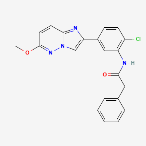 molecular formula C21H17ClN4O2 B2795113 N-(2-chloro-5-(6-methoxyimidazo[1,2-b]pyridazin-2-yl)phenyl)-2-phenylacetamide CAS No. 946323-24-6