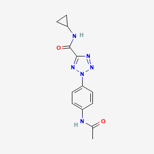 molecular formula C13H14N6O2 B2795144 2-(4-acetamidophenyl)-N-cyclopropyl-2H-tetrazole-5-carboxamide CAS No. 1396855-73-4