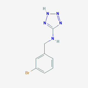 molecular formula C8H8BrN5 B279515 N-[(3-BROMOPHENYL)METHYL]-2H-1,2,3,4-TETRAZOL-5-AMINE 