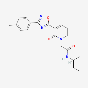 molecular formula C20H22N4O3 B2795153 N-(butan-2-yl)-2-{3-[3-(4-methylphenyl)-1,2,4-oxadiazol-5-yl]-2-oxo-1,2-dihydropyridin-1-yl}acetamide CAS No. 1359031-54-1