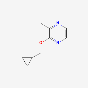 molecular formula C9H12N2O B2795160 2-(Cyclopropylmethoxy)-3-methylpyrazine CAS No. 2202327-35-1
