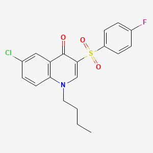 molecular formula C19H17ClFNO3S B2795167 1-butyl-6-chloro-3-(4-fluorobenzenesulfonyl)-1,4-dihydroquinolin-4-one CAS No. 899217-61-9