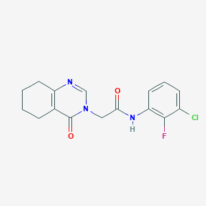 molecular formula C16H15ClFN3O2 B2795199 N-(3-chloro-2-fluorophenyl)-2-(4-oxo-5,6,7,8-tetrahydroquinazolin-3(4H)-yl)acetamide CAS No. 1251629-25-0