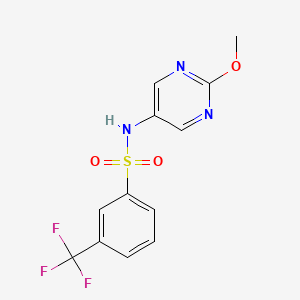 molecular formula C12H10F3N3O3S B2795226 N-(2-methoxypyrimidin-5-yl)-3-(trifluoromethyl)benzenesulfonamide CAS No. 1421475-90-2
