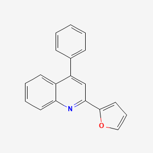 molecular formula C19H13NO B2795271 2-(Furan-2-yl)-4-phenylquinoline CAS No. 20364-43-6