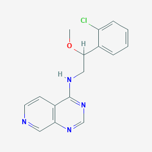 molecular formula C16H15ClN4O B2795284 N-[2-(2-Chlorophenyl)-2-methoxyethyl]pyrido[3,4-d]pyrimidin-4-amine CAS No. 2379994-34-8