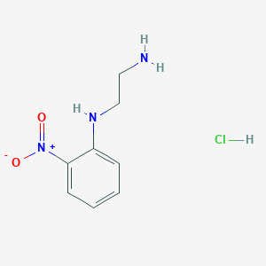 molecular formula C8H12ClN3O2 B2795293 N-(2-nitrophenyl)ethane-1,2-diamine hydrochloride CAS No. 51138-16-0; 86419-71-8
