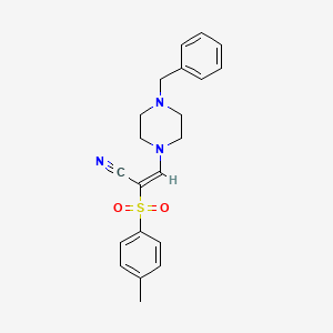 (E)-3-(4-benzylpiperazin-1-yl)-2-tosylacrylonitrile