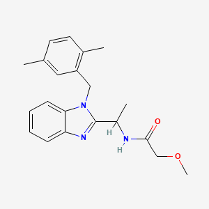 N-{1-[1-(2,5-dimethylbenzyl)-1H-benzimidazol-2-yl]ethyl}-2-methoxyacetamide