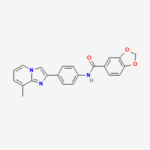 N-(4-(8-methylimidazo[1,2-a]pyridin-2-yl)phenyl)benzo[d][1,3]dioxole-5-carboxamide