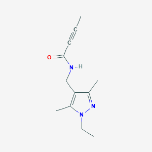 N-[(1-Ethyl-3,5-dimethylpyrazol-4-yl)methyl]but-2-ynamide
