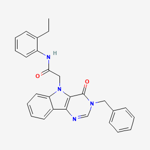 2-(3-benzyl-4-oxo-3,4-dihydro-5H-pyrimido[5,4-b]indol-5-yl)-N-(2-ethylphenyl)acetamide