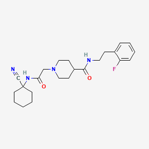 1-[2-[(1-cyanocyclohexyl)amino]-2-oxoethyl]-N-[2-(2-fluorophenyl)ethyl]piperidine-4-carboxamide