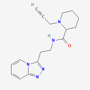 1-(prop-2-yn-1-yl)-N-(2-{[1,2,4]triazolo[4,3-a]pyridin-3-yl}ethyl)piperidine-2-carboxamide