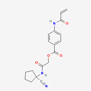 [2-[(1-Cyanocyclopentyl)amino]-2-oxoethyl] 4-(prop-2-enoylamino)benzoate