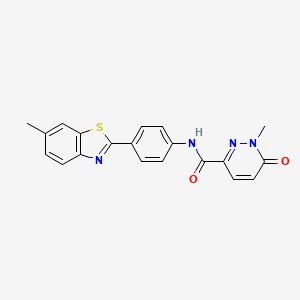 1-methyl-N-[4-(6-methyl-1,3-benzothiazol-2-yl)phenyl]-6-oxopyridazine-3-carboxamide