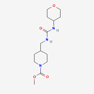 molecular formula C14H25N3O4 B2795336 methyl 4-({[(oxan-4-yl)carbamoyl]amino}methyl)piperidine-1-carboxylate CAS No. 2034564-98-0