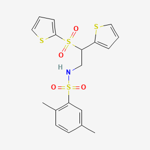 2,5-dimethyl-N-[2-(2-thienyl)-2-(2-thienylsulfonyl)ethyl]benzenesulfonamide