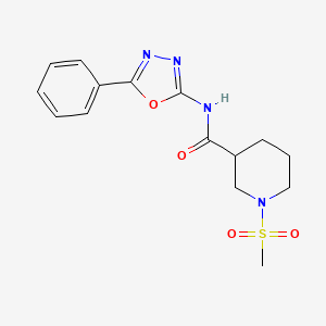 1-(methylsulfonyl)-N-(5-phenyl-1,3,4-oxadiazol-2-yl)piperidine-3-carboxamide