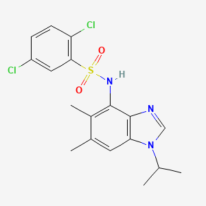 2,5-dichloro-N-(1-isopropyl-5,6-dimethyl-1H-1,3-benzimidazol-4-yl)benzenesulfonamide