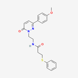 N-(2-(3-(4-methoxyphenyl)-6-oxopyridazin-1(6H)-yl)ethyl)-3-(phenylthio)propanamide