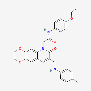 N-(4-ethoxyphenyl)-2-(7-oxo-8-((p-tolylamino)methyl)-2,3-dihydro-[1,4]dioxino[2,3-g]quinolin-6(7H)-yl)acetamide