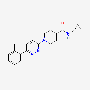 molecular formula C20H24N4O B2795366 N-cyclopropyl-1-[6-(2-methylphenyl)pyridazin-3-yl]piperidine-4-carboxamide CAS No. 1105233-17-7