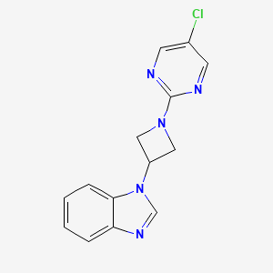 molecular formula C14H12ClN5 B2795370 1-[1-(5-chloropyrimidin-2-yl)azetidin-3-yl]-1H-1,3-benzodiazole CAS No. 2380176-08-7