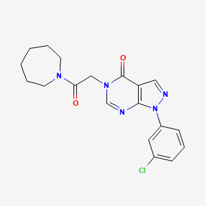 5-[2-(Azepan-1-yl)-2-oxoethyl]-1-(3-chlorophenyl)pyrazolo[3,4-d]pyrimidin-4-one
