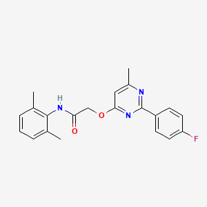molecular formula C21H20FN3O2 B2795377 N-(2,6-dimethylphenyl)-2-{[2-(4-fluorophenyl)-6-methylpyrimidin-4-yl]oxy}acetamide CAS No. 1251683-92-7
