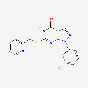 1-(3-chlorophenyl)-6-((pyridin-2-ylmethyl)thio)-1H-pyrazolo[3,4-d]pyrimidin-4-ol