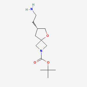 molecular formula C13H24N2O3 B2795384 Tert-butyl 7-(2-aminoethyl)-5-oxa-2-azaspiro[3.4]octane-2-carboxylate CAS No. 1330764-09-4