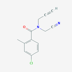 4-Chloro-N-(cyanomethyl)-2-methyl-N-prop-2-ynylbenzamide