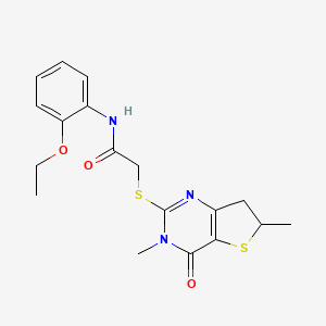 2-((3,6-dimethyl-4-oxo-3,4,6,7-tetrahydrothieno[3,2-d]pyrimidin-2-yl)thio)-N-(2-ethoxyphenyl)acetamide