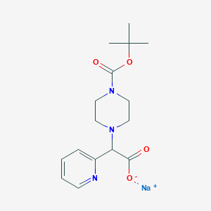 Sodium 2-[4-(tert-butoxycarbonyl)piperazin-1-yl]-2-(pyridin-2-yl)acetate