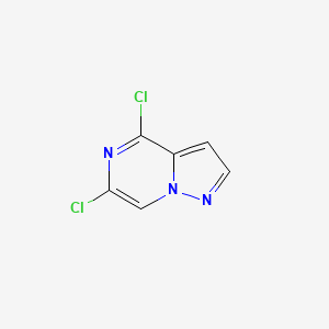 molecular formula C6H3Cl2N3 B2795393 4,6-Dichloropyrazolo[1,5-a]pyrazine CAS No. 2127110-20-5