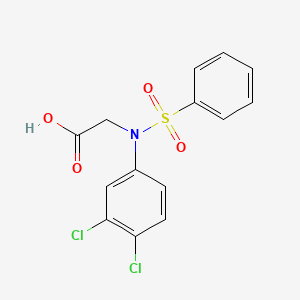 molecular formula C14H11Cl2NO4S B2795396 N-(3,4-Dichlorophenyl)-N-(phenylsulfonyl)glycine CAS No. 327982-88-7