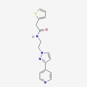 N-(2-(3-(pyridin-4-yl)-1H-pyrazol-1-yl)ethyl)-2-(thiophen-2-yl)acetamide