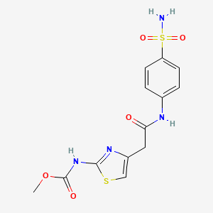 Methyl (4-(2-oxo-2-((4-sulfamoylphenyl)amino)ethyl)thiazol-2-yl)carbamate