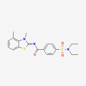 (E)-4-(N,N-diethylsulfamoyl)-N-(3,4-dimethylbenzo[d]thiazol-2(3H)-ylidene)benzamide
